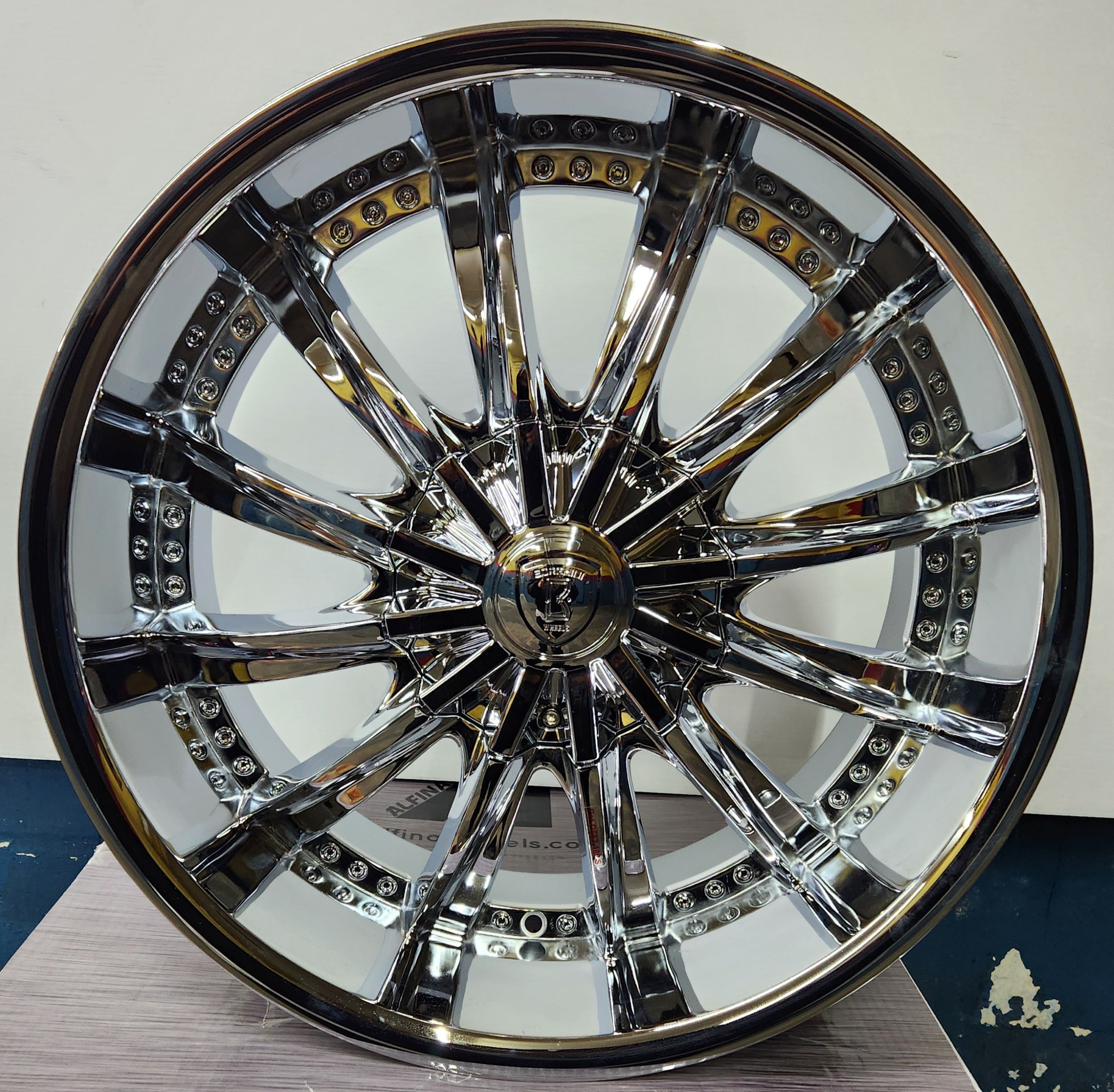 BORGHINI B19 WHEELS 20X8.5 5X114.3 5X120 CHROME – Gun Hill Tire House ...